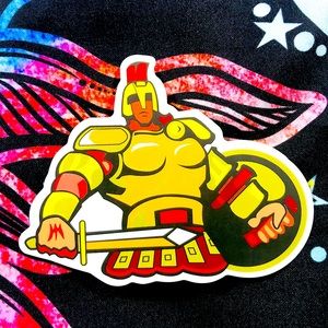 Gladiator Ready For Battle Single Decor Accent Waterproof Sticker